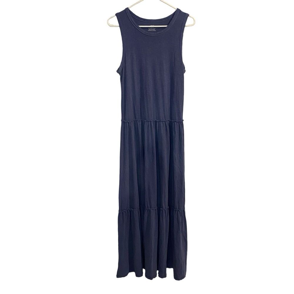 Aerie Blue Maxi Smock Dress Size Medium Cottage Bohemian Twee‎